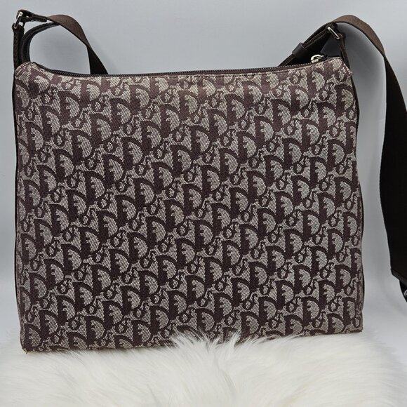 Dior Brown Oblique Canvas Messenger Bag - Picture 4 of 17